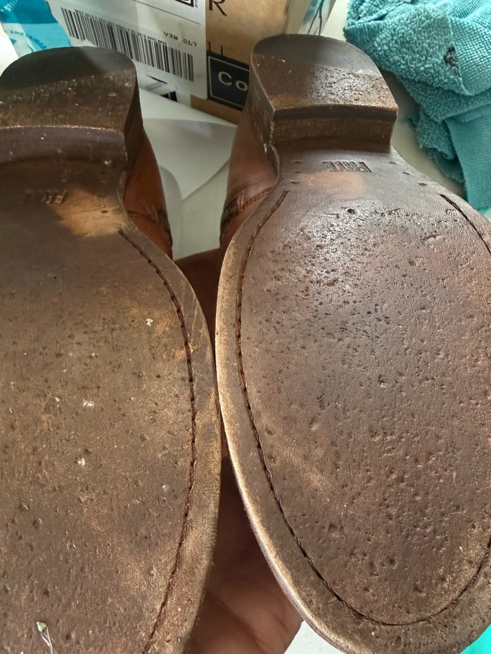 Frye Cognac Leather Tall Boots - Picture 9 of 9